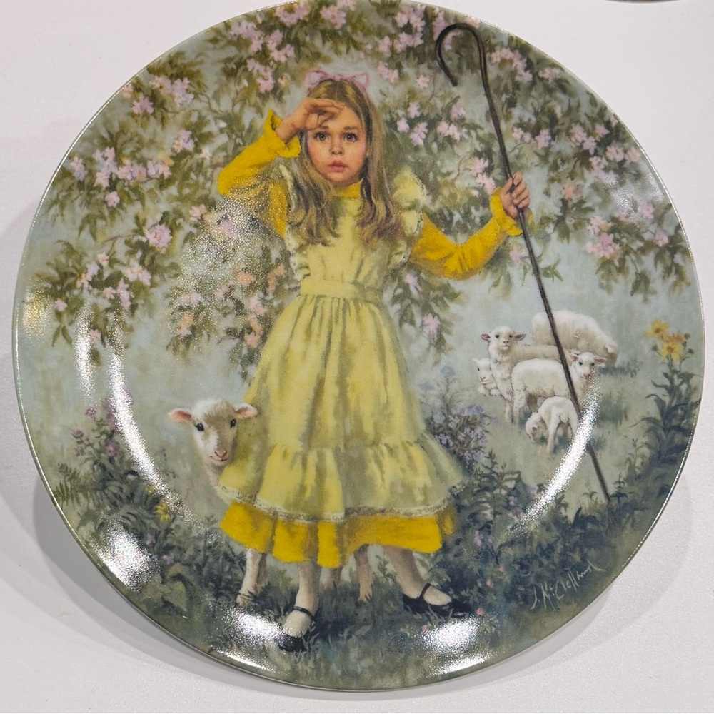 1983 Reco International Mother Goose Little Boo Peep Plate